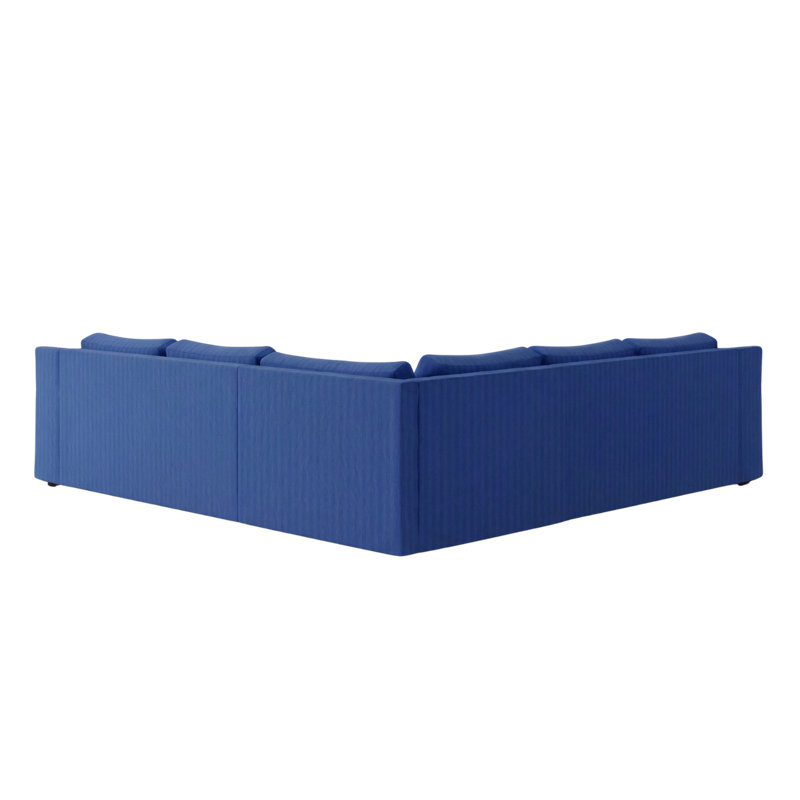 Canapé modulaire de coin 99 po Elevate, Cobalt Striped Hemp Blend