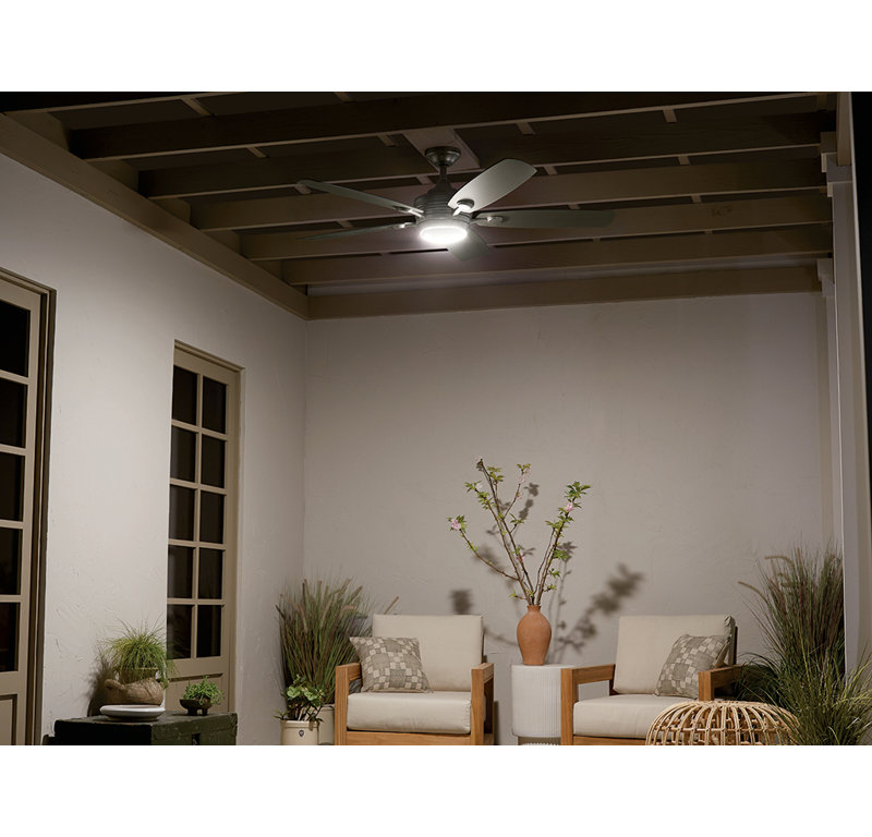 56'' Ceiling Fan with LED Lights, Brushed Nickel