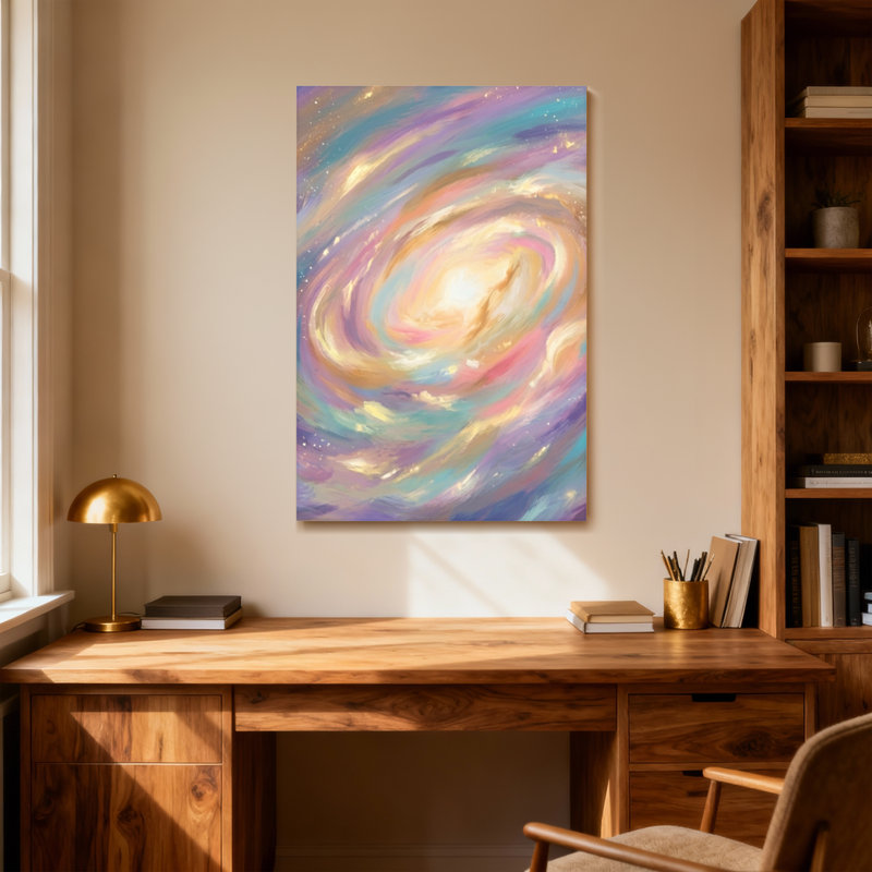 Reproduction d'art abstrait galaxie cosmique abstraite, H 18 po x l 12 po