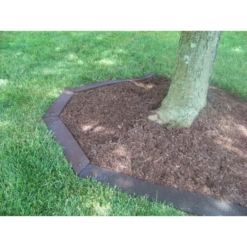 0.5 in. H x 8 ft. W Rubber Roll Edging, Cedar Red