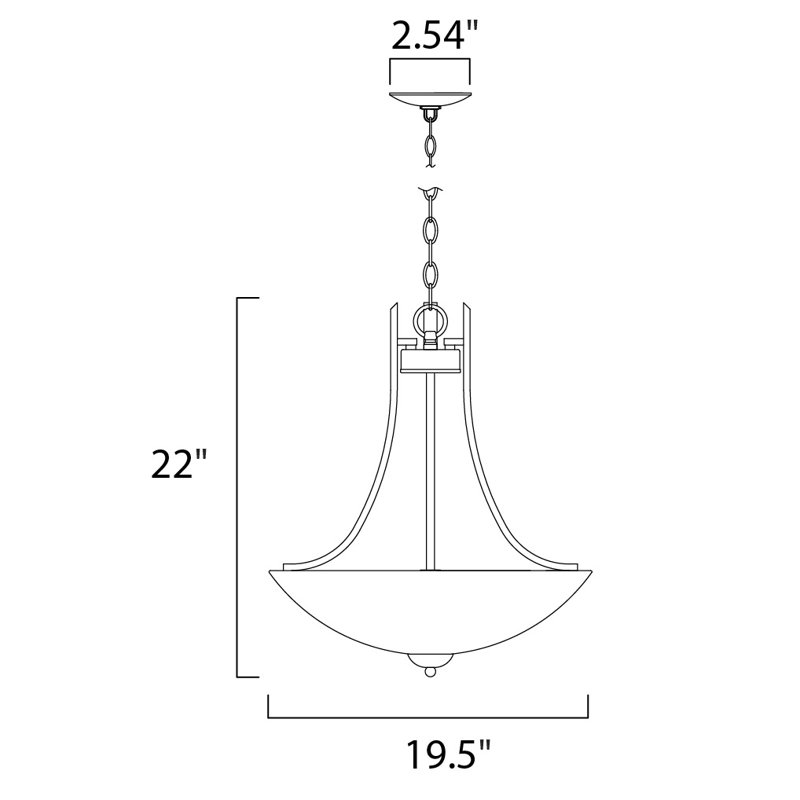 Fudo 3 - Light Unique/Statement Pendant, Satin Nickel
