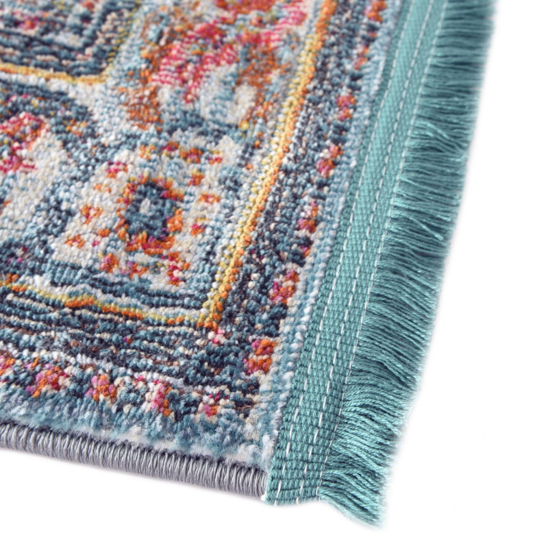Tapis contemporain Mulvihill couleur bord de mer, Rectangle 9 pi x 12 pi