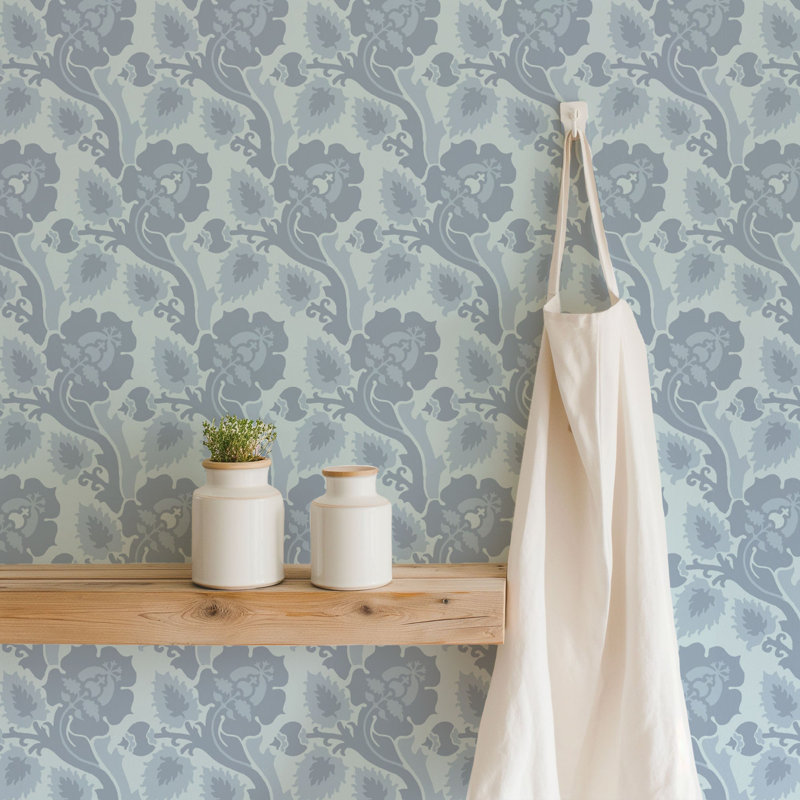 Papier peint botanique Paisley Briar - Dawn Fog