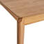 Table d'appoint au fini chêne naturel, style Mid-Century moderne, structure en bois d'hévéa, surface en faux bois, base moderne pour 4 à 6 objets, finition, peut accueillir