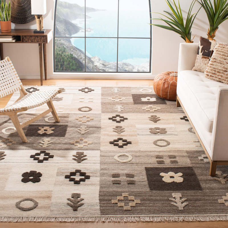 Tapis en laine / coton Amarious, Rectangle 9 pi x 12 pi