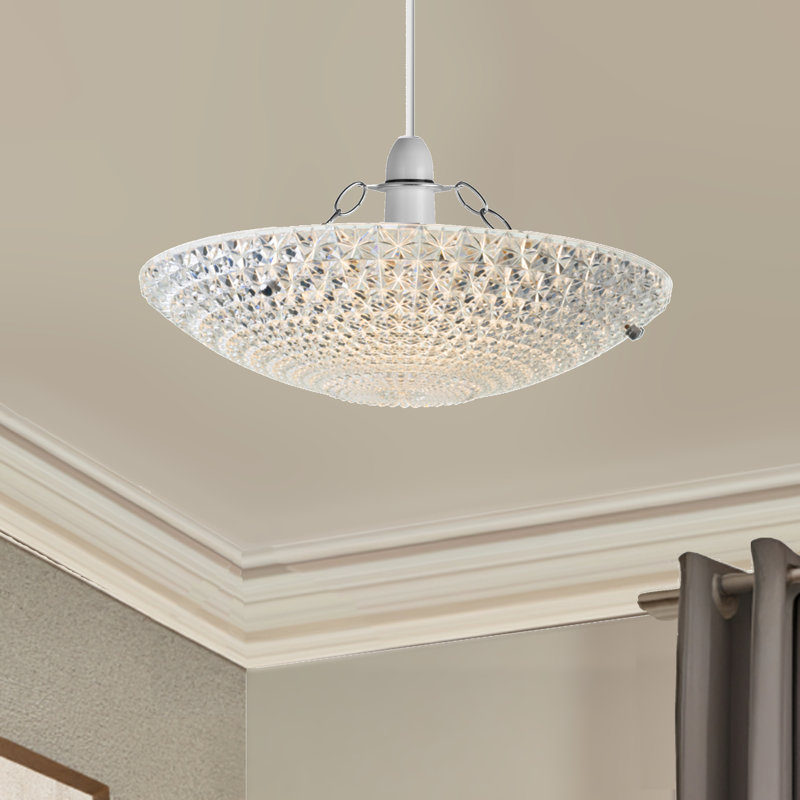 Lockeford 19cm H Plastic Bowl Pendant Shade ( Uno ) in Clear