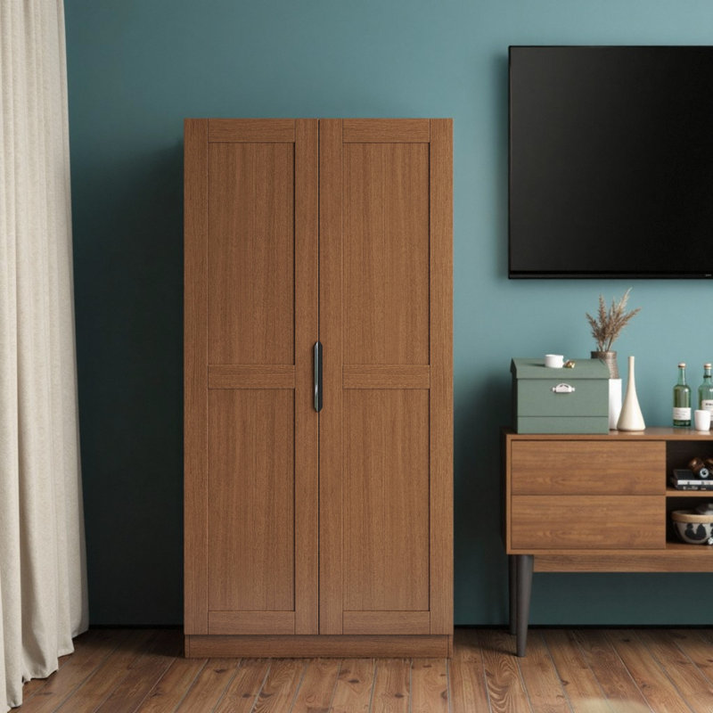 63" Kitchen Pantry Cabinet – Versatile Storage with Modern Elegance, Walnut/Black