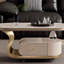 Design léger et luxueux avec table basse à roulettes-110413710
