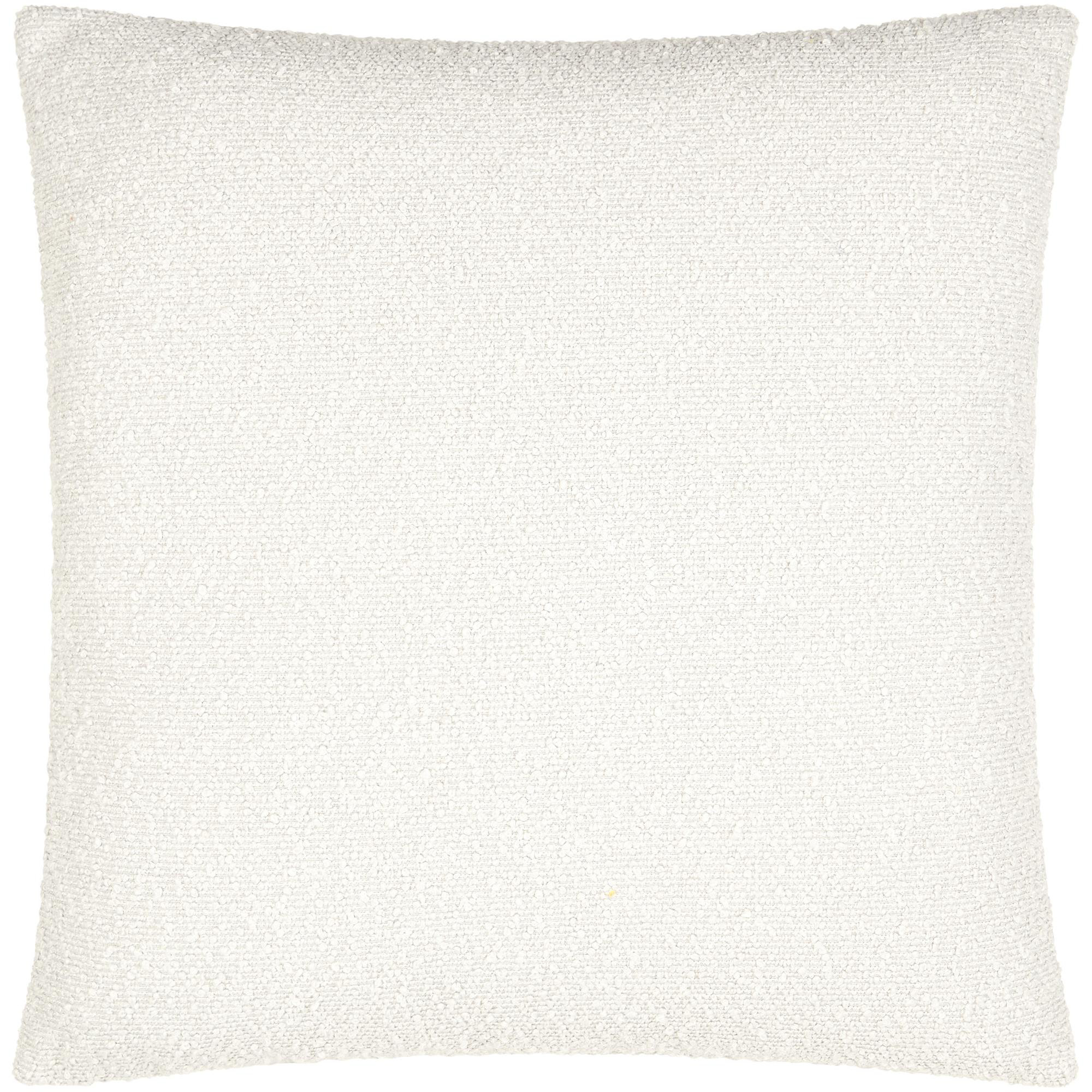 Amalfi Boucle Throw Pillow, Light White, 22" x 22", Pillow Cover Only - No Insert