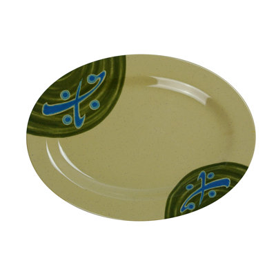Japanese Oval Melamine Dinner Plate