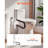 Folding Toilet Safety Rail 30 In 300 Lbs Capacity Transfer Bar with Paper Holder