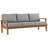 Marina Outdoor Patio Teak Sofa-1704479671