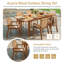Ensemble repas pour 6 personnes avec 6 chaises et une grande table, mobilier de patio moderne-1473031772
