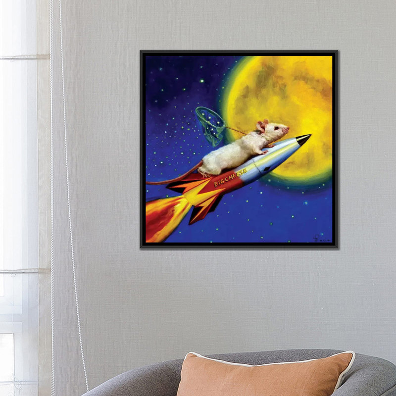 Art sur toile de rêve, H 18 po x l 18 po x P 1,5 po, Toile avec cadre noir, Non mat
