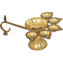 8'' H Brass Tabletop Candelabra