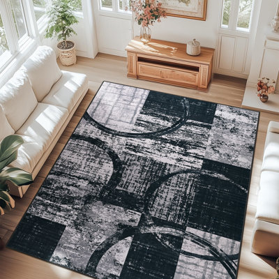 Wymond  Modern Abstract Carpet Indoor Washable Rug Non-Slip Soft Small Area Rug Marble Mats Thin Print For Home Decor