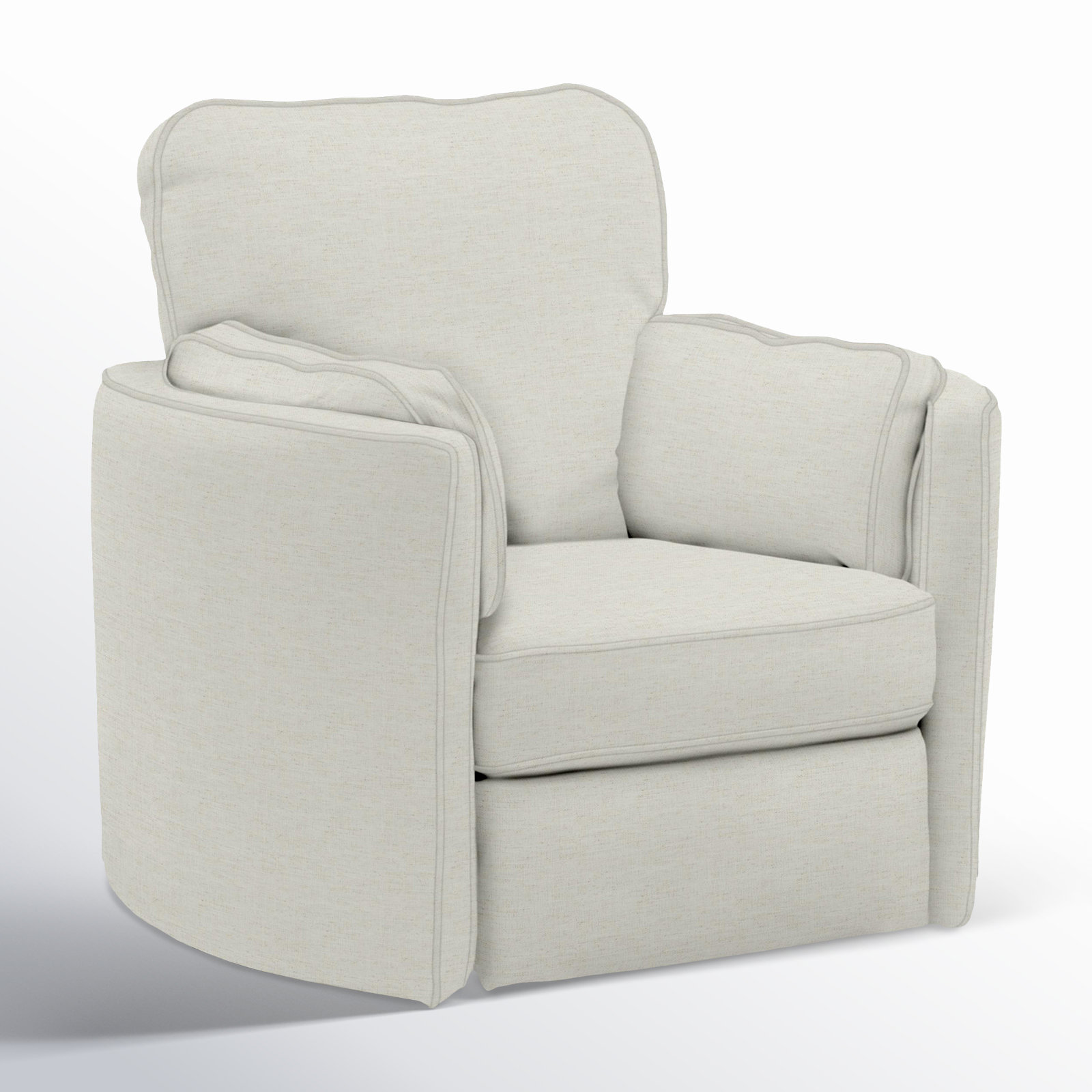 Vedika 41" Swivel Recliner, Snow White Crypton®, Manual
