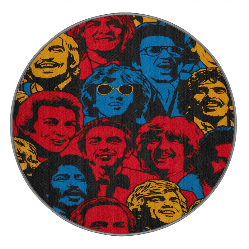  Tapis lavable Pop Art, Rond 5 pi