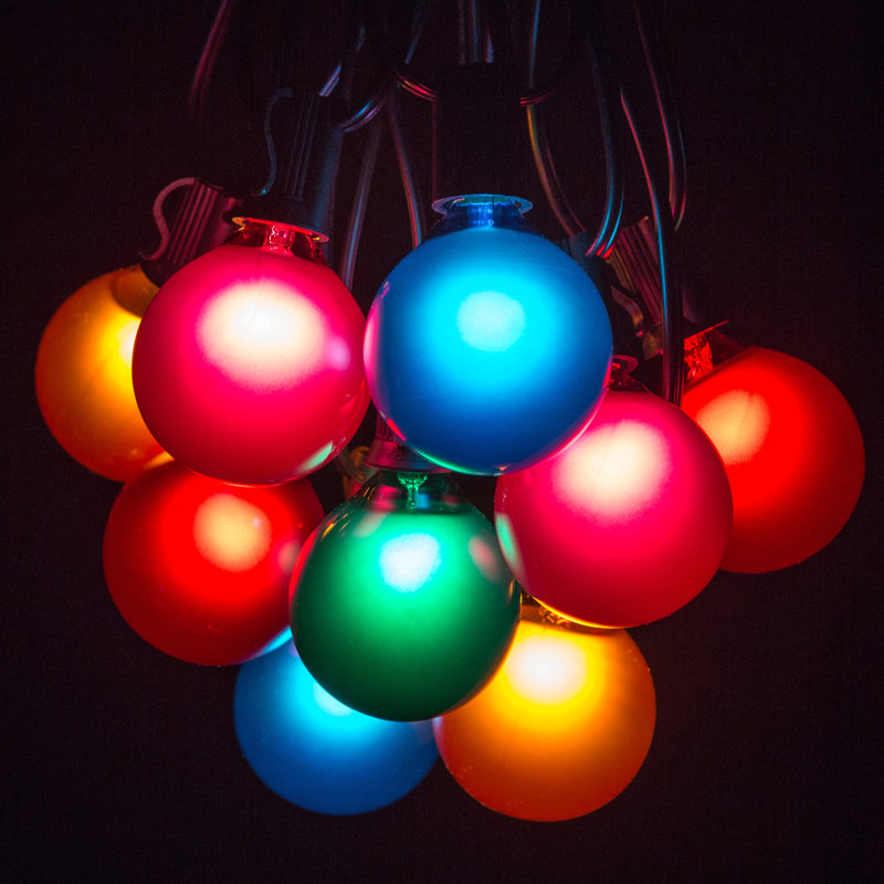 Outdoor 50 - Bulb 600'' Plug-in Globe String Light, Black