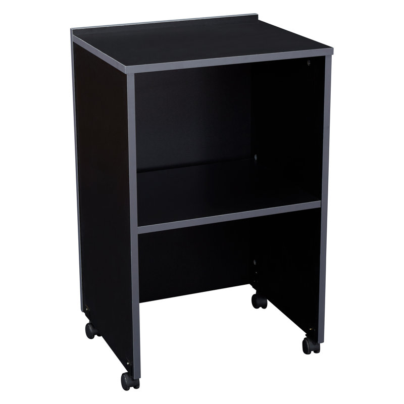 Oklahoma Sound® AV Cart/Lectern Base, Black, Black