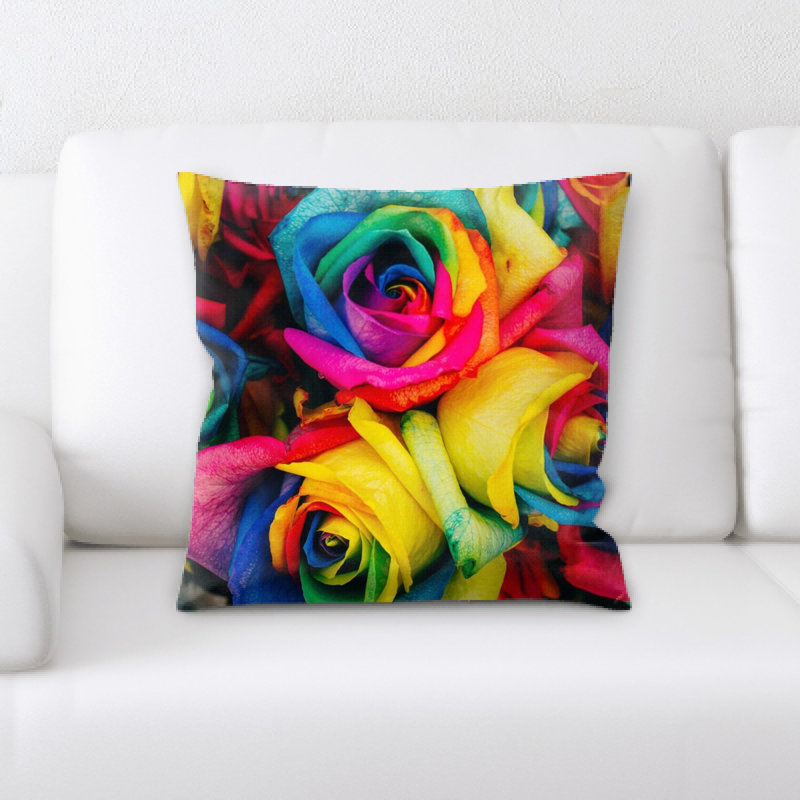 Housse et insert de coussin carré Roses