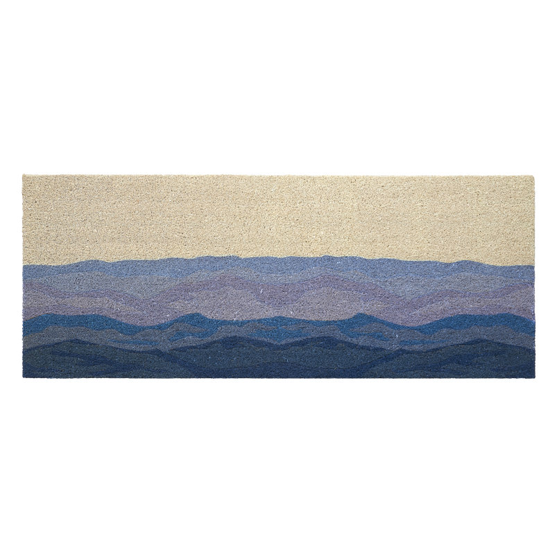 Paillasson Teshika Shades of Dawn, Shades of Sea - Blue Multi, 24" x 60" - Non Slip