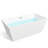 FerdY Palawan 59" Acrylic Freestanding Bathtub,Chrome Drain