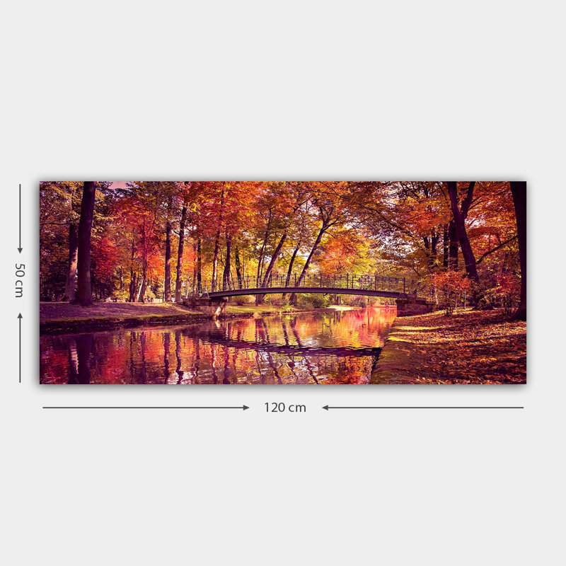Superbe peinture sur toile décorative de 19,7 po x 47,2 po | 100% toile, cadre 100% bois (épaisseur: 1,2 po) | Idéal pour le salon, la chambre à coucher et le bureau | Couleurs éclatantes et conception unique