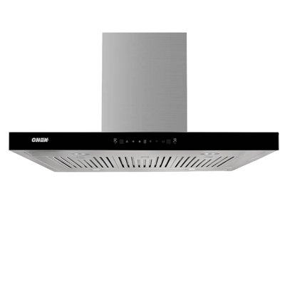 Onex Stainless Steel 900 CFM Ducted (Vented) Island Range Hood with Baffle Filter