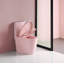 Toilette monobloc 1,1 / 1,60 GPF à double chasse, hauteur de plancher allongée, confort et économie d'eau, fermeture en douceur, 1000 grammes, carte, chasse d'eau, rose-122583346