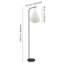 158.5cm Black Arched Floor Lamp