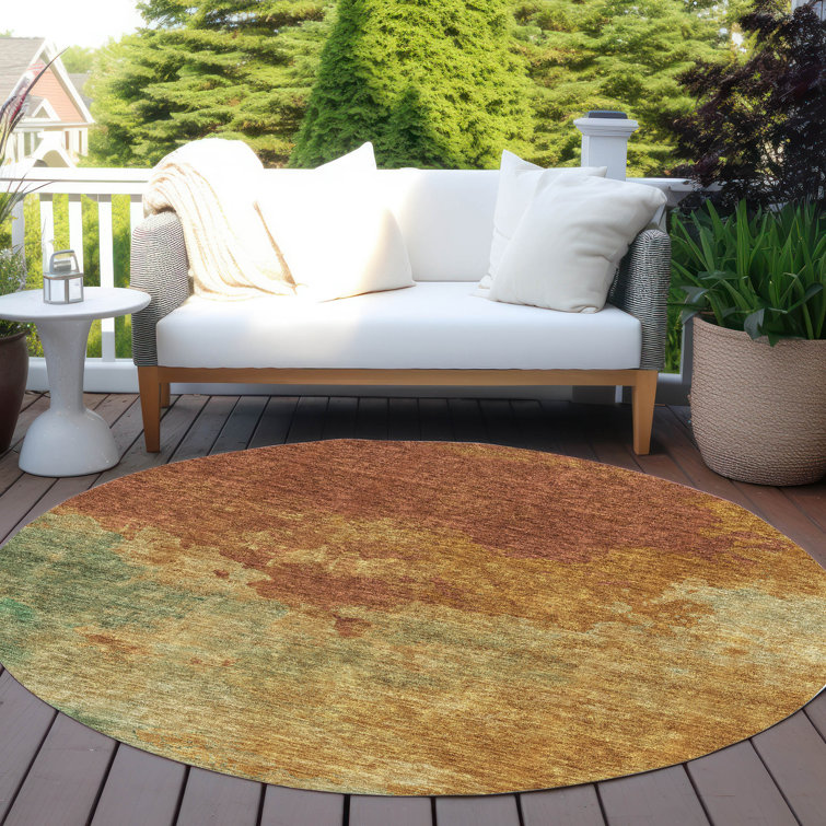 Machine Washable Indoor/Outdoor Cicel ACN1138 Paprika