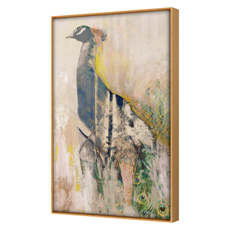 Noble Peacock 2 Print by Todaro, Katie, Gold Floater Framed, 50'' H x 30'' W