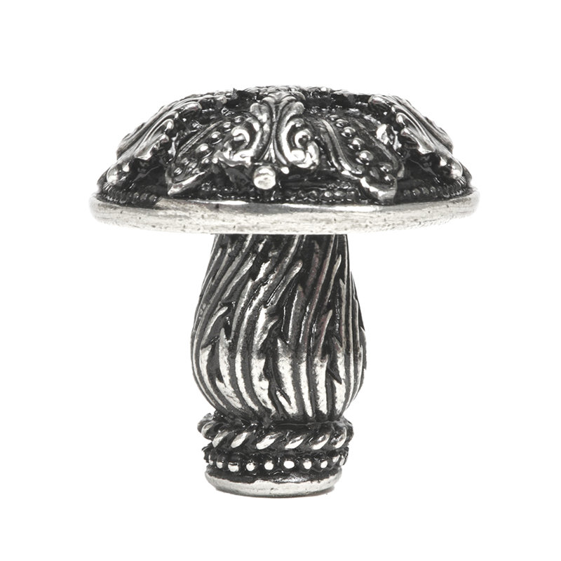 Grand bouton en acanthe de style Renaissance avec pied à volutes en mercure doré, Argent argent