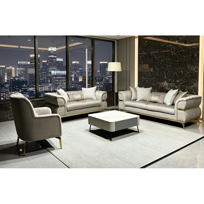 Ensemble de luxe 3 pièces Maia Beige