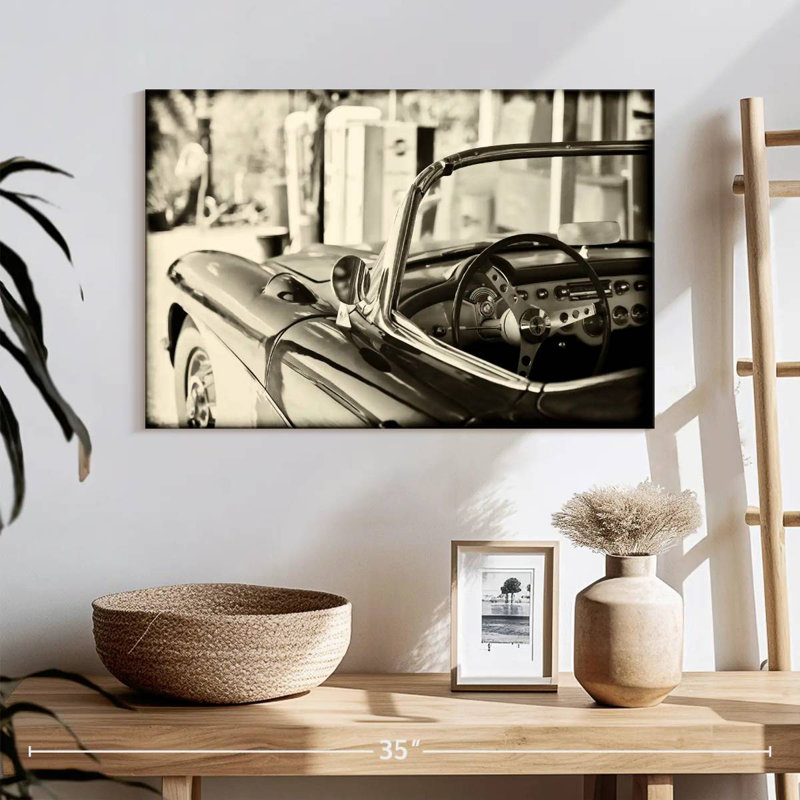 Mehar Classic Car Sepia, 16" H x 24" W
