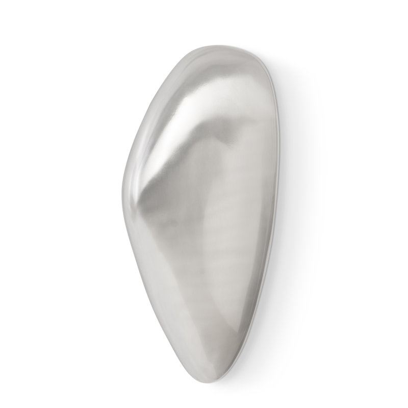 River Stone Wall Décor, 12" H x 16" W x 22" D, Silver