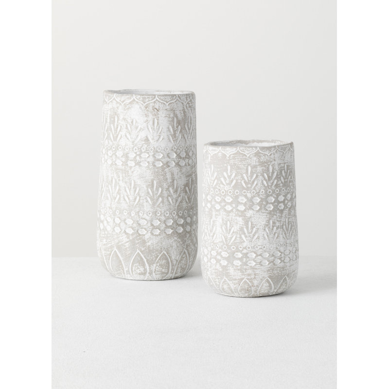 Ensemble de pots de fleurs en céramique 2 pièces cullomburg