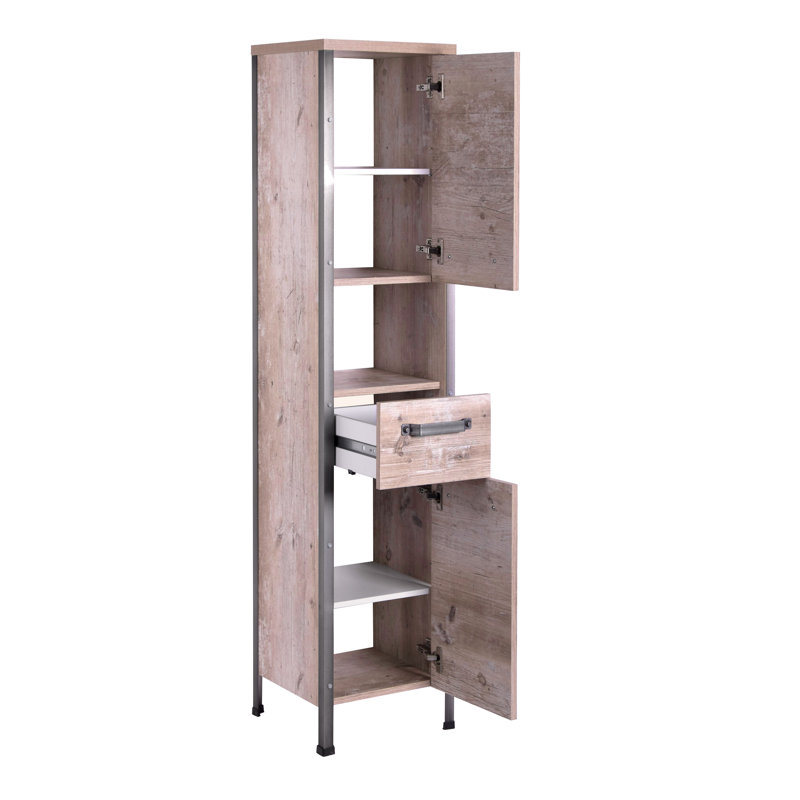 Harkon Freestanding Linen Cabinet, Beige