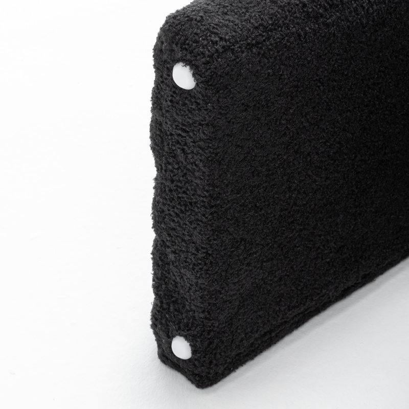 Tufted Upholstered Standard Ottoman, Black