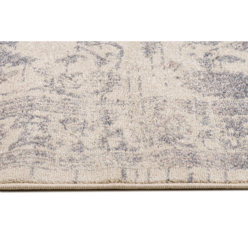 Crème orientale tapis décoratif Grisham, Rectangle 5 pi 2 po x 7 pi 6 po