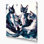 «Cats Manx», toile sur toile grise