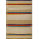 Striped Area Rug in Beige/Blue/Red