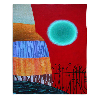 Couverture sherpae douce rouge sky