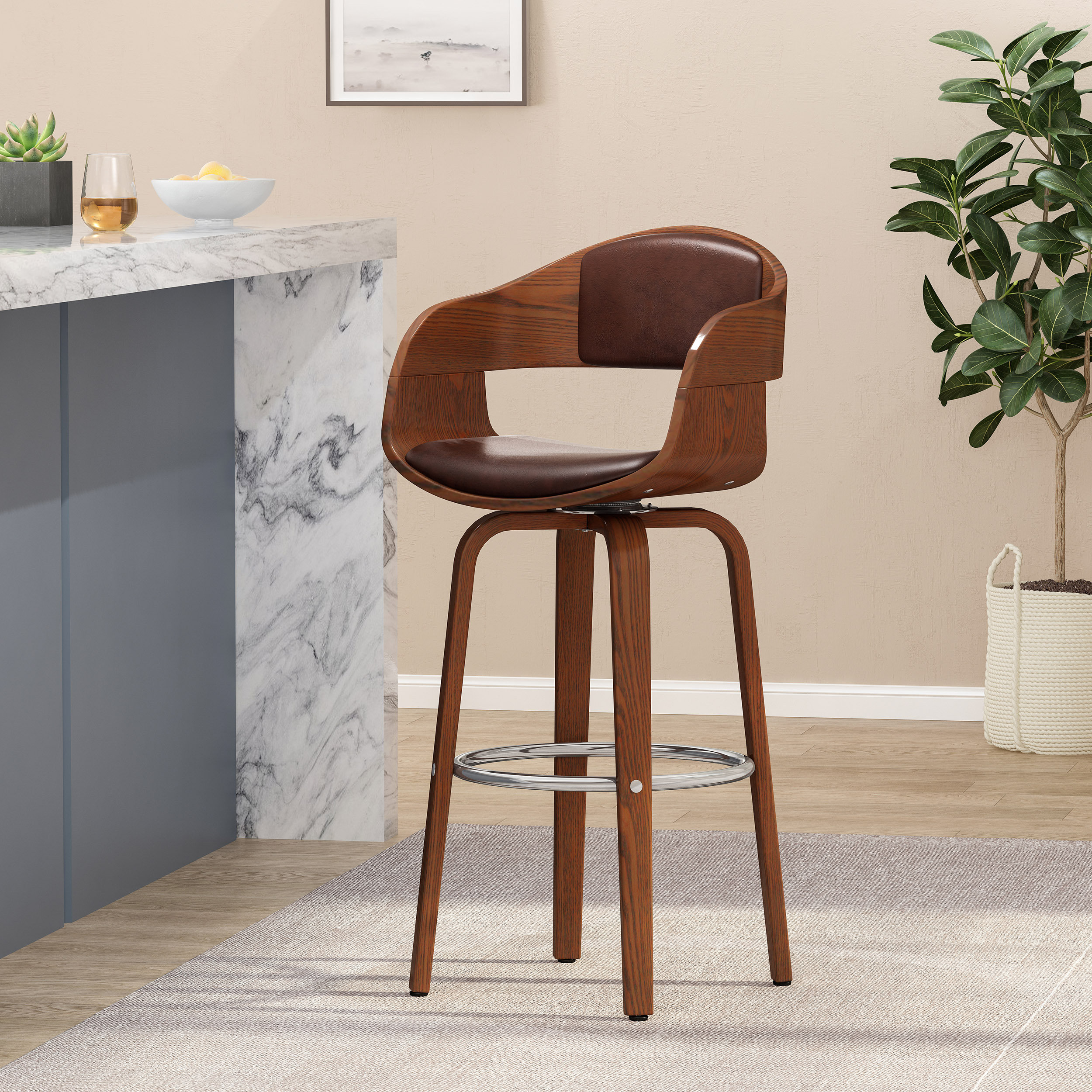 Carle swivel adjustable height bar online stool