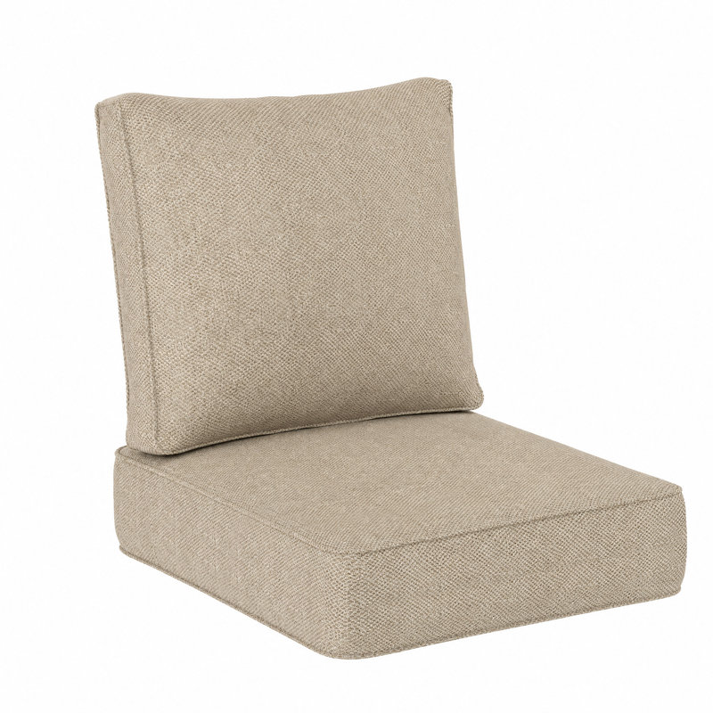 Ensemble de coussins d'extérieur à assise profonde avec coussins de siège et de dossier, coussins de remplacement résistants aux intempéries pour meubles de patio