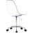 Acrylic Rolling Armless Vanity Swivel Height Adjustable Clear Desk Chair for Home Office With Wheels-561603682-545504364
