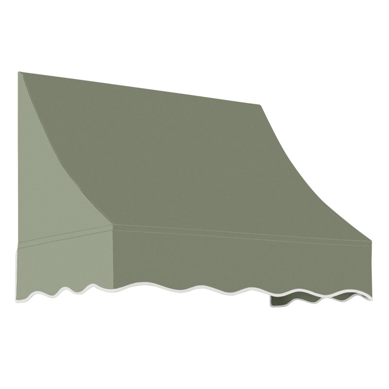 Awntech Nantucket Acrylic Fabric Fixed Awning, 44" H x 100.5" W x 36" D, Sage