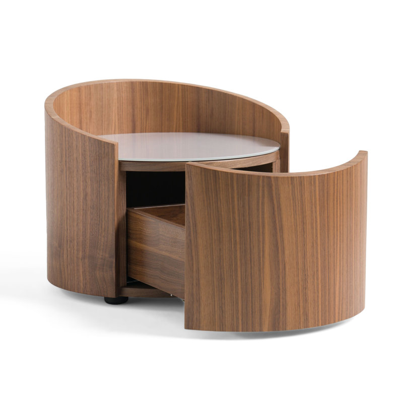 Table de chevet 1 tiroir Dever, Noyer