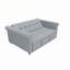 LIT DE CANAPÉ 2 places convertible en velours causeuse - canapé-lit escamotable gris avec poche latérale, conception compacte pour petits espaces, appartement, chambre d'amis